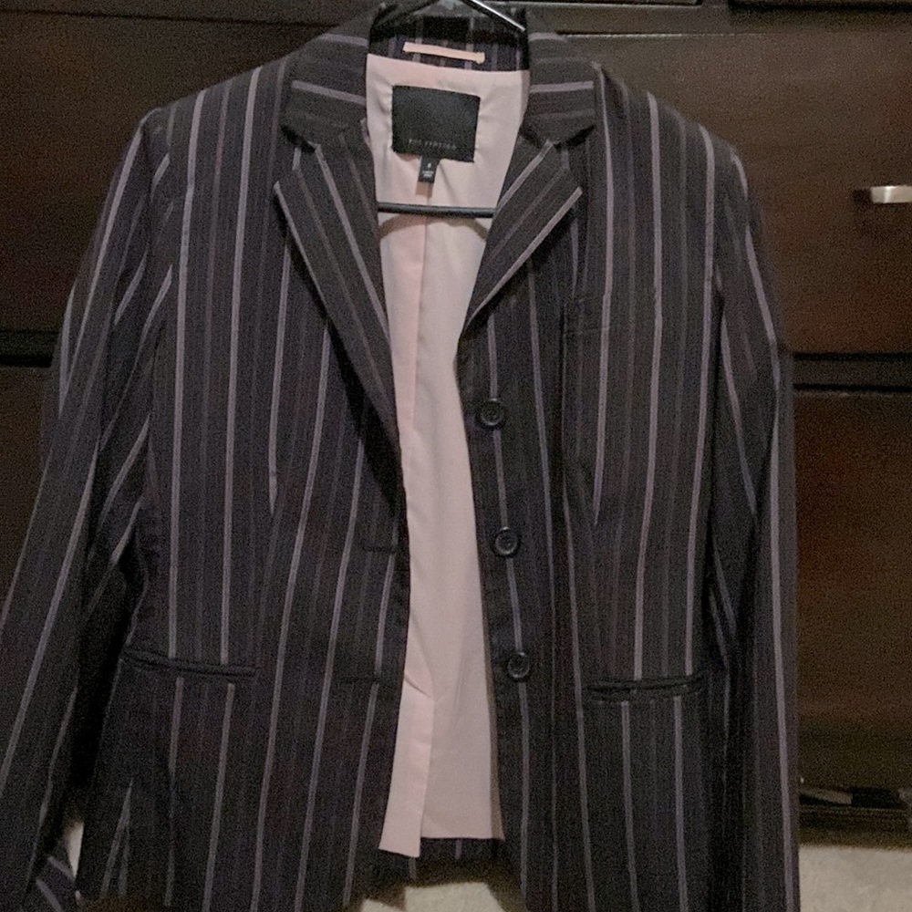 The Limited purple pin stripe business set